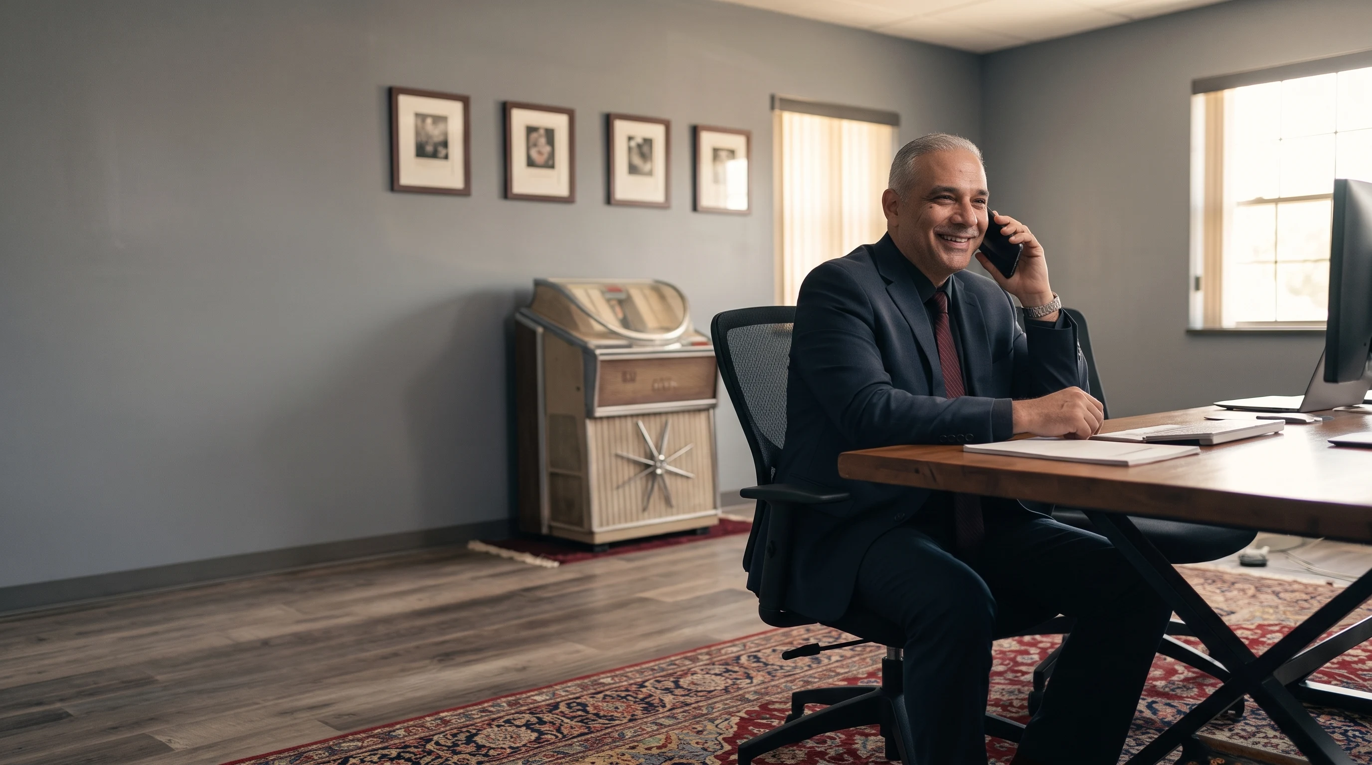 Robert Akouri on the phone